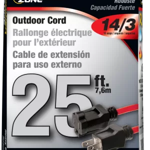 EXT CORD 14/3 RED 25'