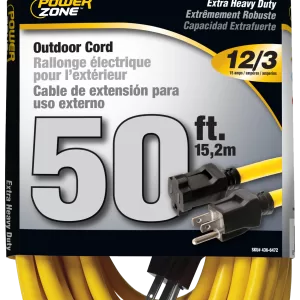 EXT CORD 12/3 50FT YELLW