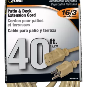 EXT CORD 16/3 BEIGE 40'