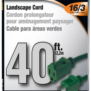 EXT CORD 16/3 GREEN 40'