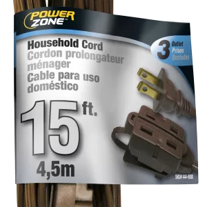 EXT CORD 16/2 BROWN 15'