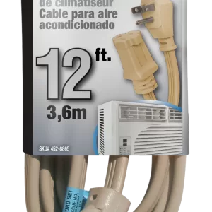 A/C CORD 14/3 BEIGE 12'