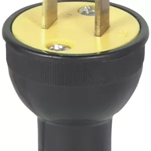 PLUG MALE 2P 15A BLACK