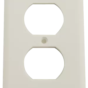 RECEPTACLE PLATE WHITE 1G