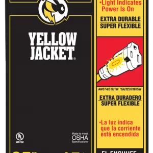 EXT CORD 14/3 YELLOW 25'