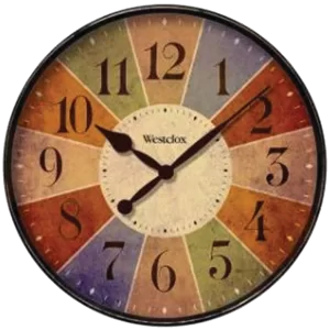 WALL CLOCK 12" MULTICOLOR
