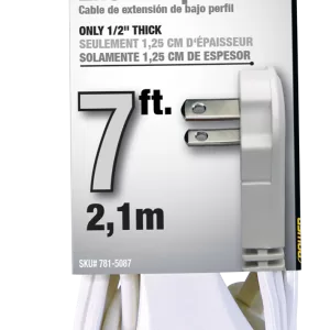 EXT CORD 16/2 LOW PROFILE 7'