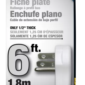 EXT CORD 16/3 SPT-2 WHT 6FT