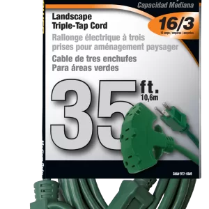 EXT TAP 3-OUT 16/3 GREEN 35'
